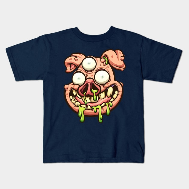 Sick Pig Kids T-Shirt by memoangeles